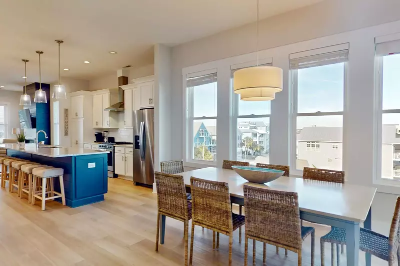 Eat at the island, at the dining table, or both!