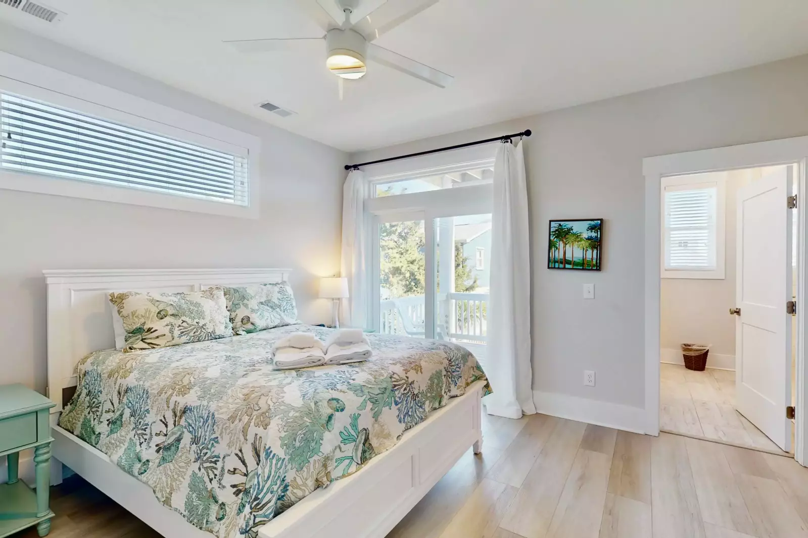 Owner's Suite #1 features a comfy king bed and a private balcony.