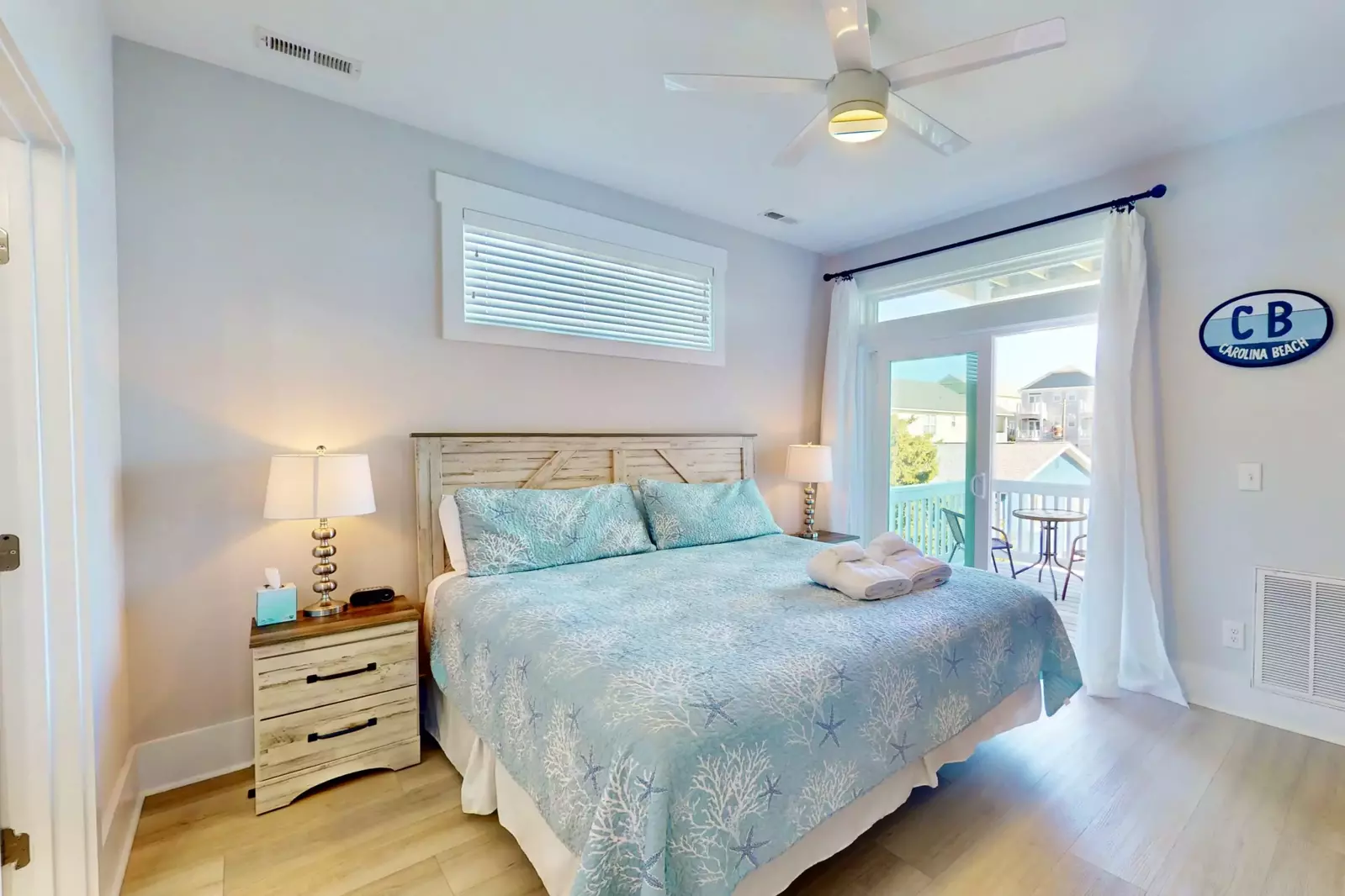 Owner's suite #2 features a comfy king bed and a private balcony.