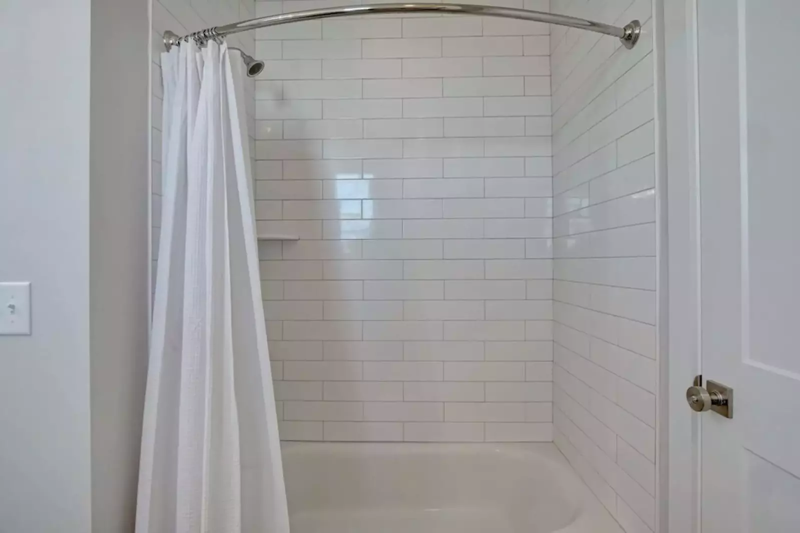 Shower, with a tub