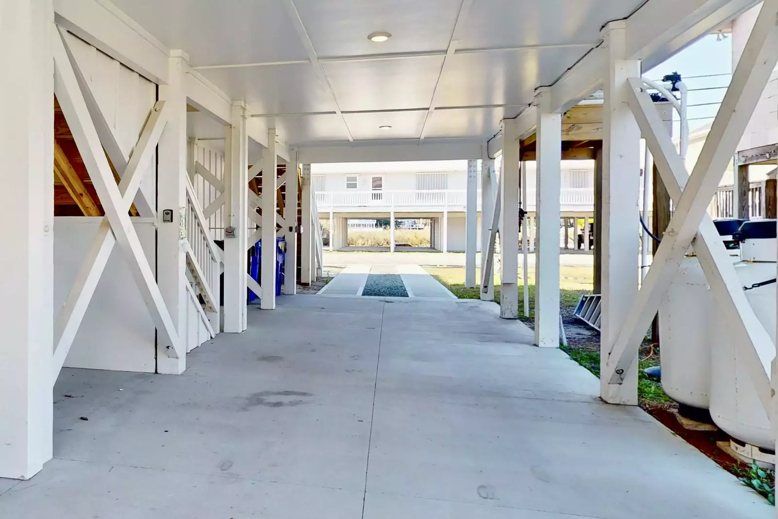 Covered parking area