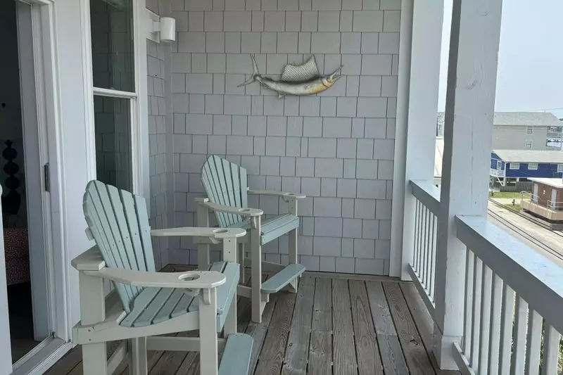 You can enjoy your morning coffee in the new deck furniture at Blue Oasis!