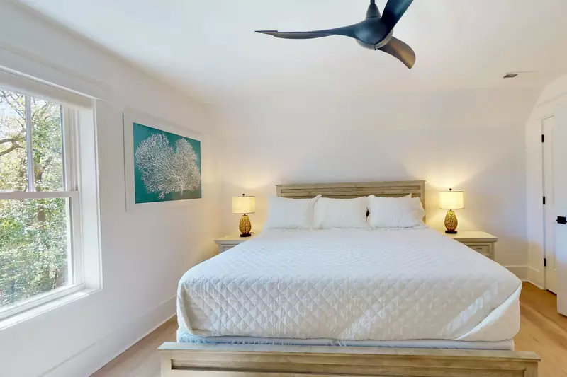 The third owner suite is located on the second floor and has a king bed