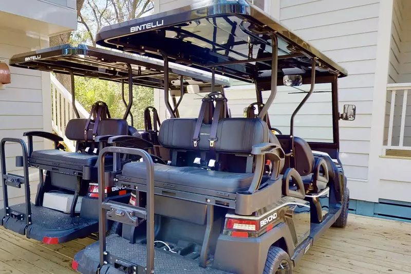 You will have access to 2 new 6 passenger carts