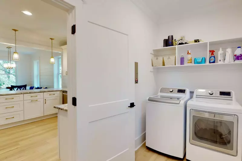 New washer and dryer is located in the spacious laundry room off the kitchen