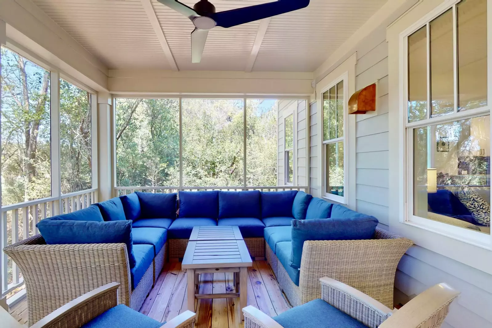 Have a beverage and relax on the huge outdoor couch