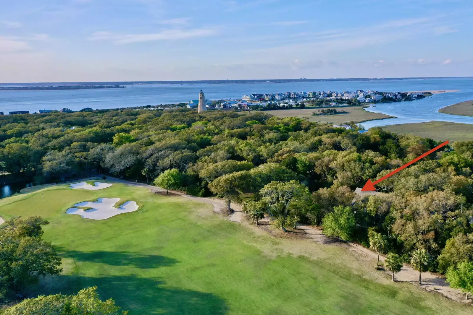Located on the 6th fairway of Bald Head Golf Course, you'll be near the marina and all the shops, and right across from the BHI Creek kayak launch