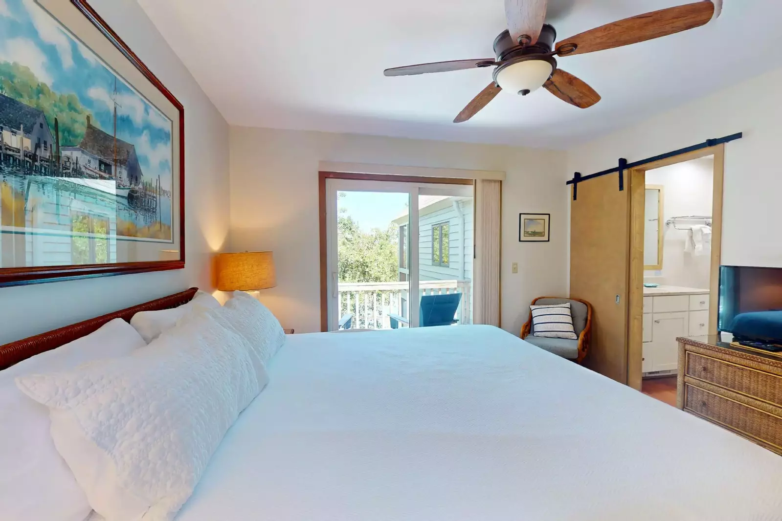 The owner's suite provides a private retreat with deck and en-suite