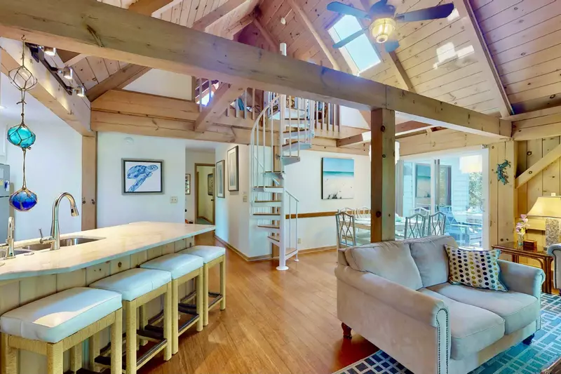 Grab a quick bite to eat at the island seats