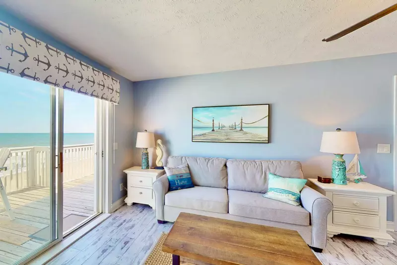 The new couch is comfy, has a great view, and gives you the option of additional sleeping arrangements