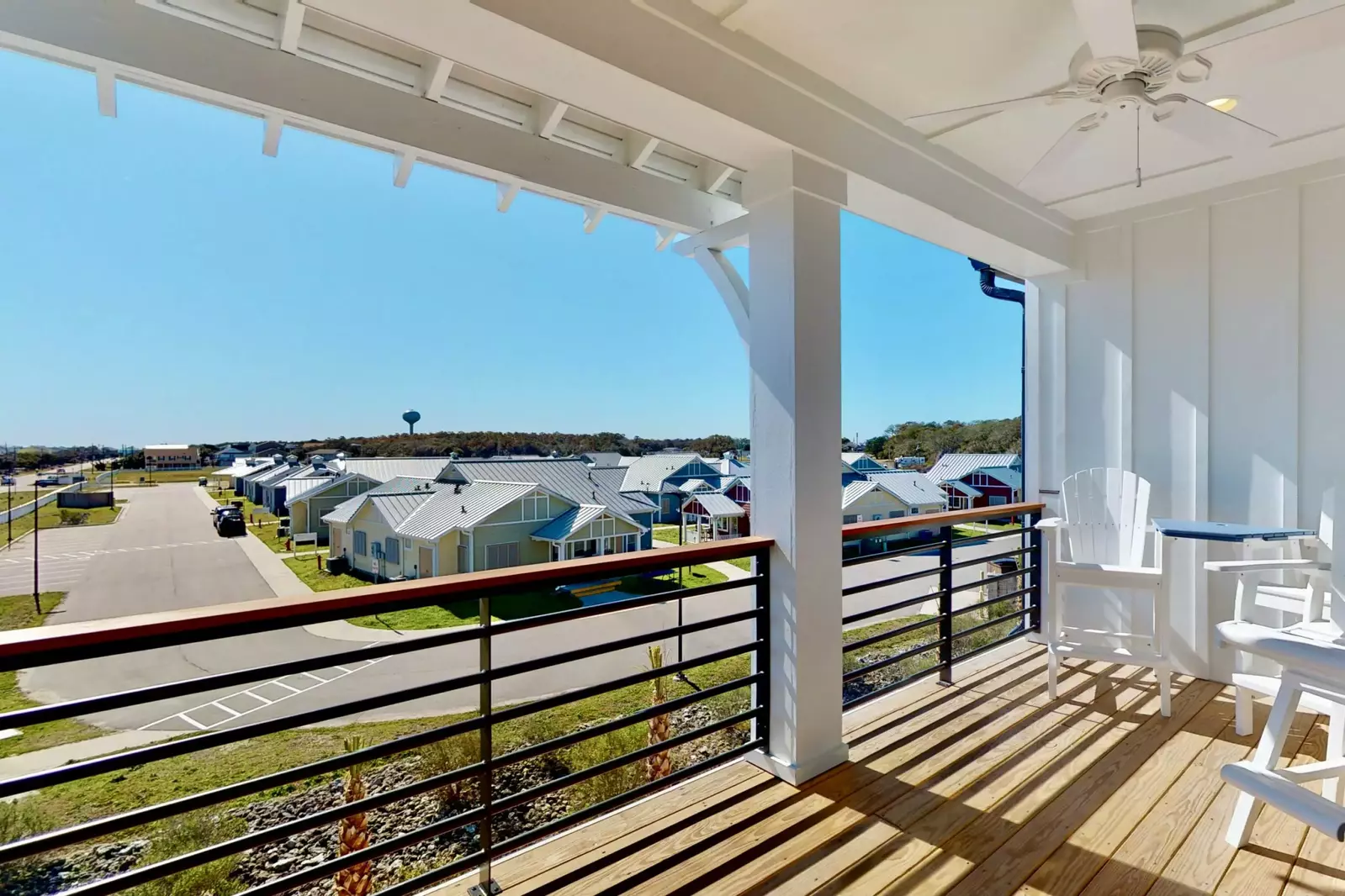 Enjoy sipping on an adult beverage on the deck that overlooks Fort Fisher