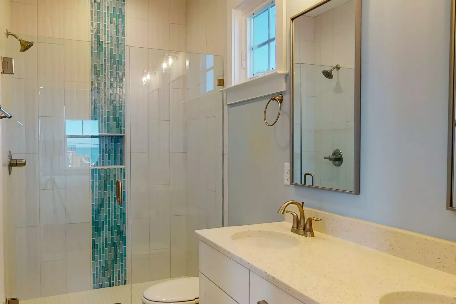 Guest bathroom with walk in shower