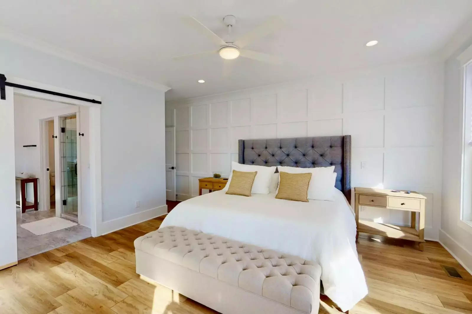 The main suite has a king bed and plenty of room