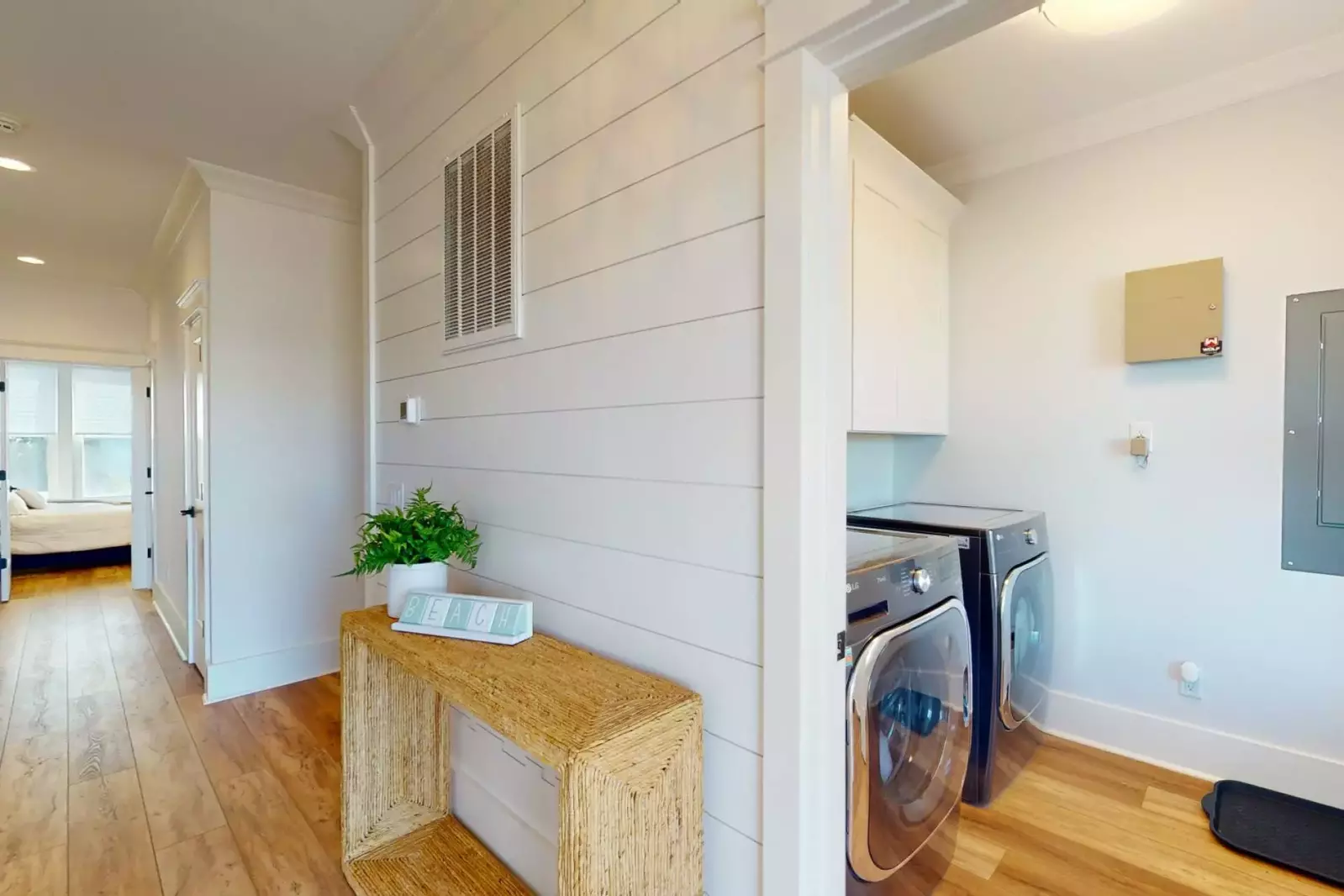 The laundry has large capacity and is conveniently located on the 1st floor