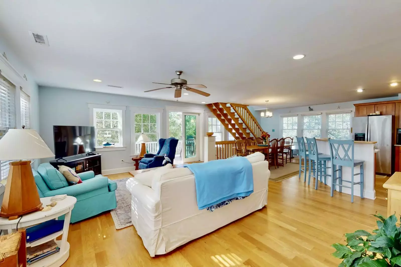 Stella Maris has an open floor plan in main living area and kitchen allowing for great space and relaxing environment.