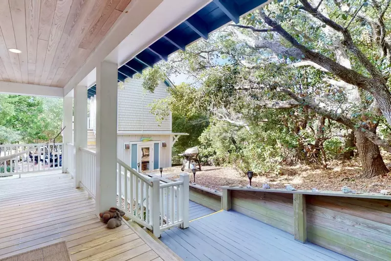 There is plenty of room for the family to relax, grill and swing on the hammock