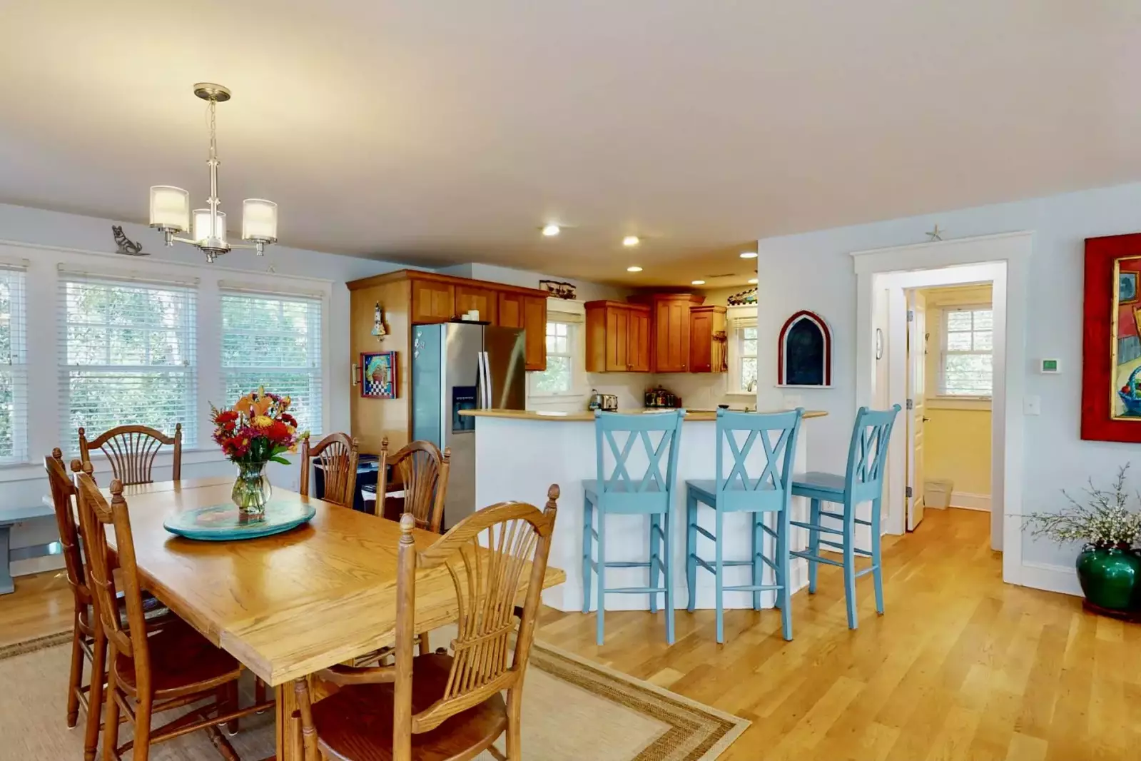 Plenty of seating in the dining room and at the bar top