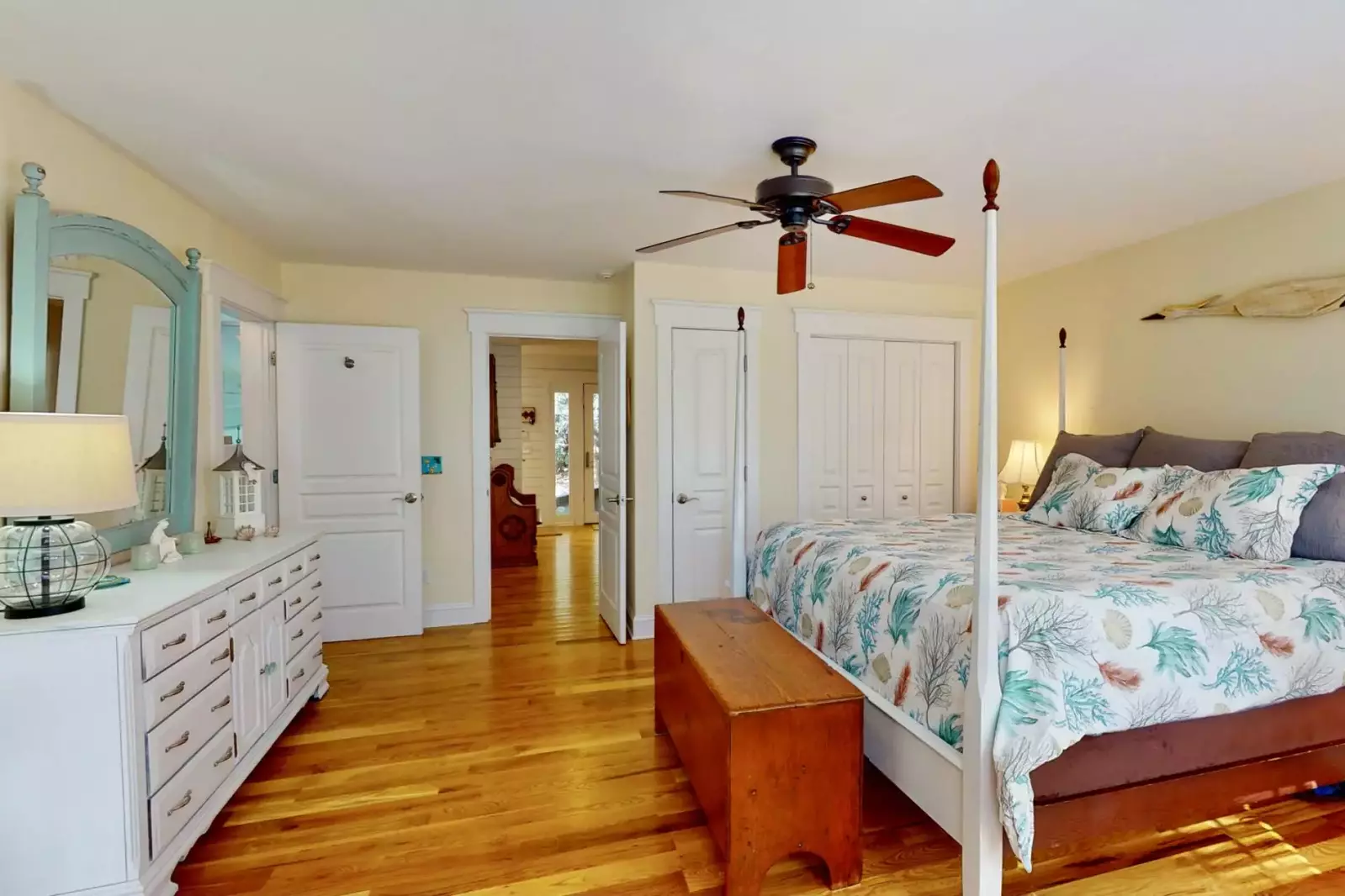 The owner suite is spacious with a large full bathroom attached