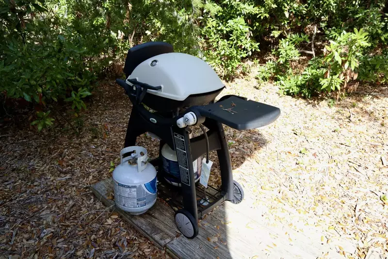 Gas grill is available