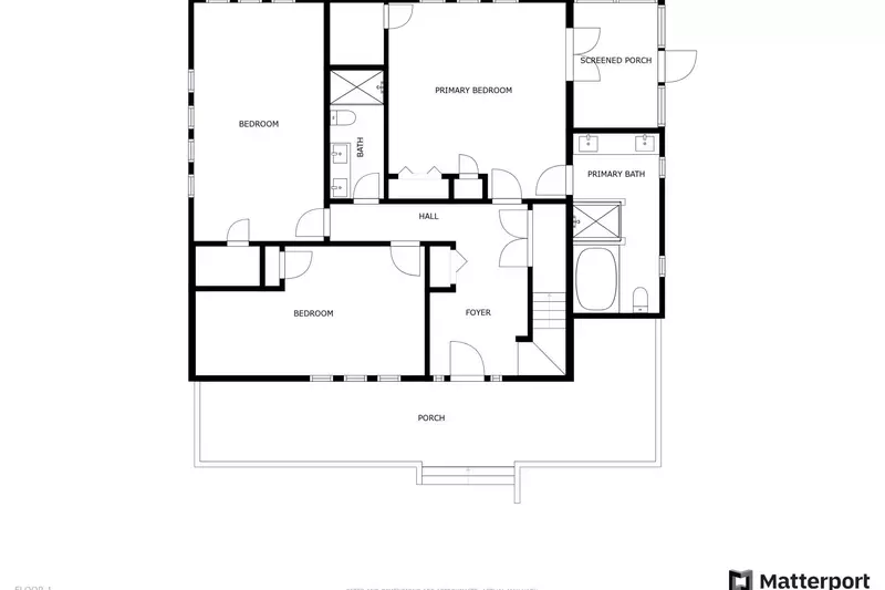 1st floor, 3 bedrooms, 2 baths