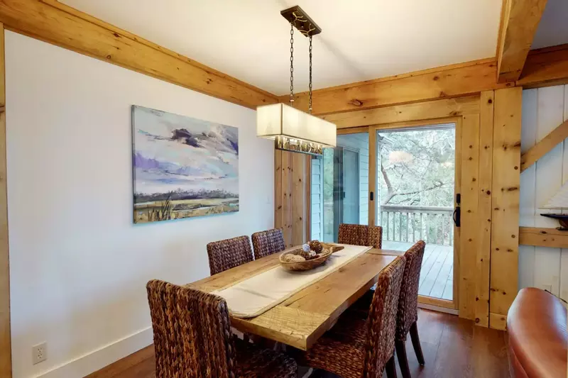 Enjoy a great meal at the spacious dining table