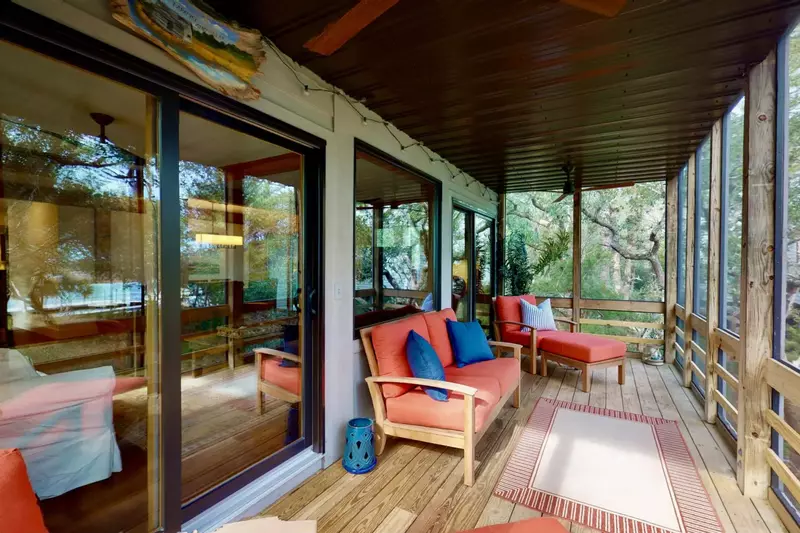 The deck furniture is so comfy.  Read a good book or just watch the wildlife