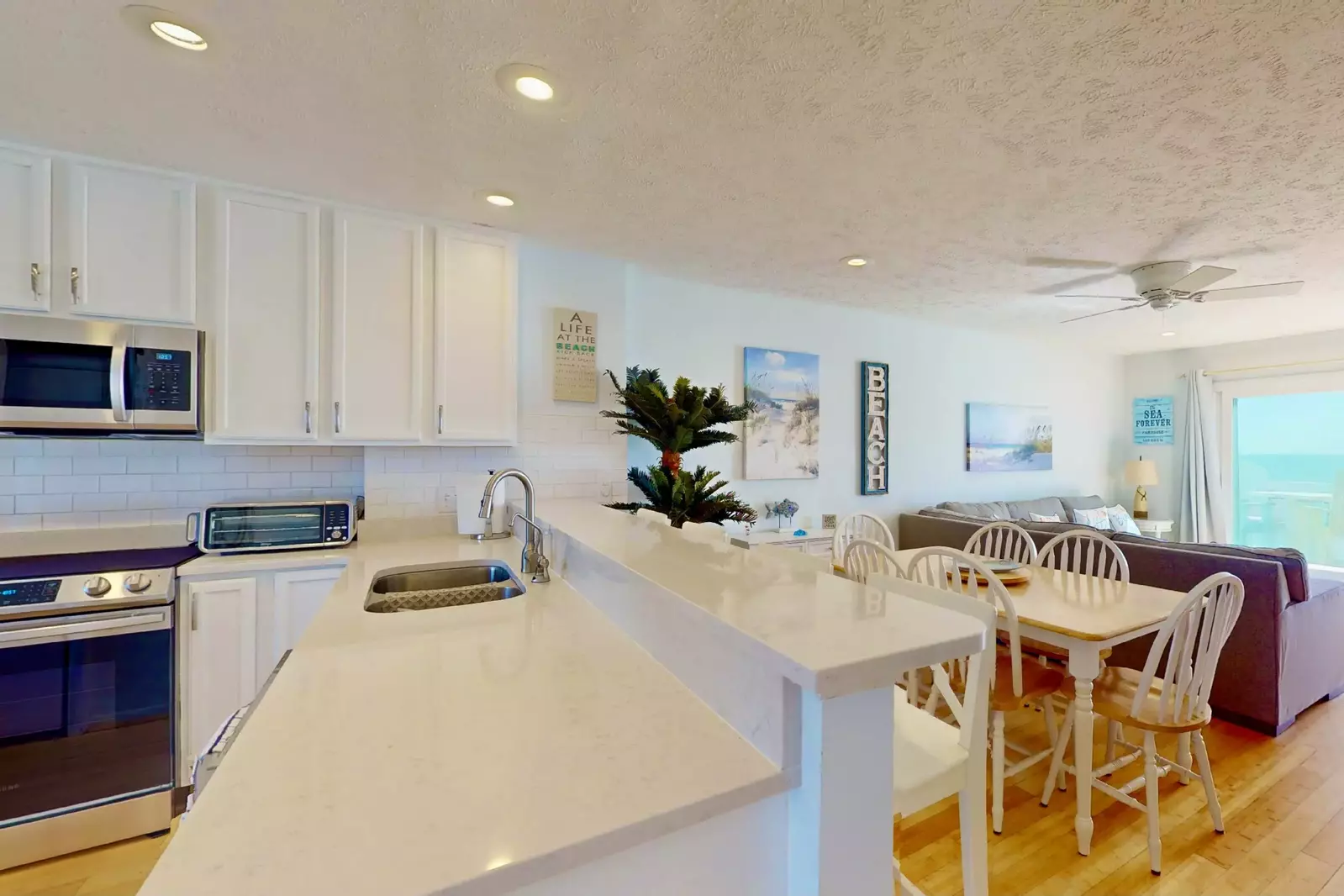 Enjoy an ocean view while using the brand new kitchen!