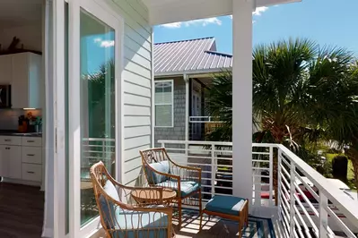 Relax on the deck and watch the sunset with a cocktail