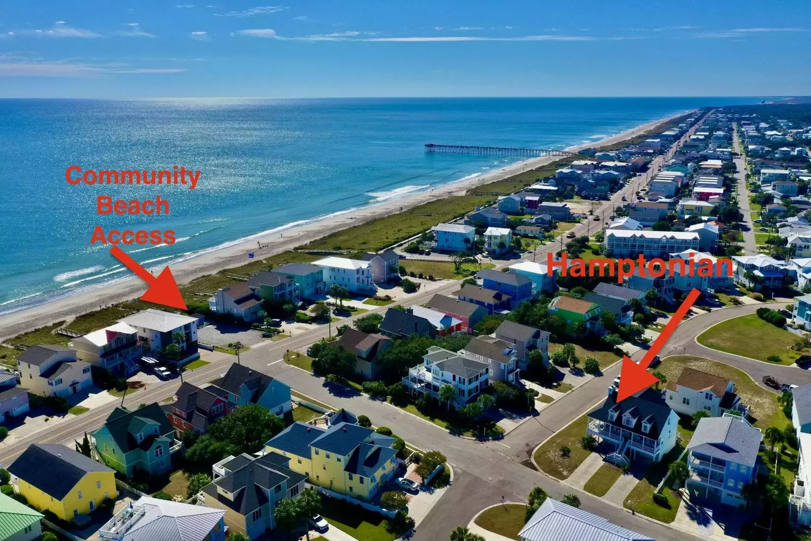 The Hamptonian is very close to the private community beach access