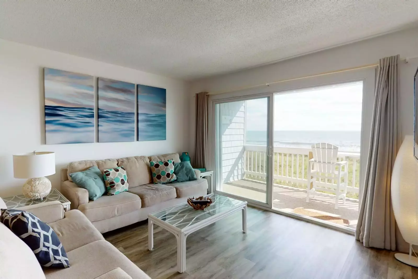 Plenty of seating in this ocean view living area