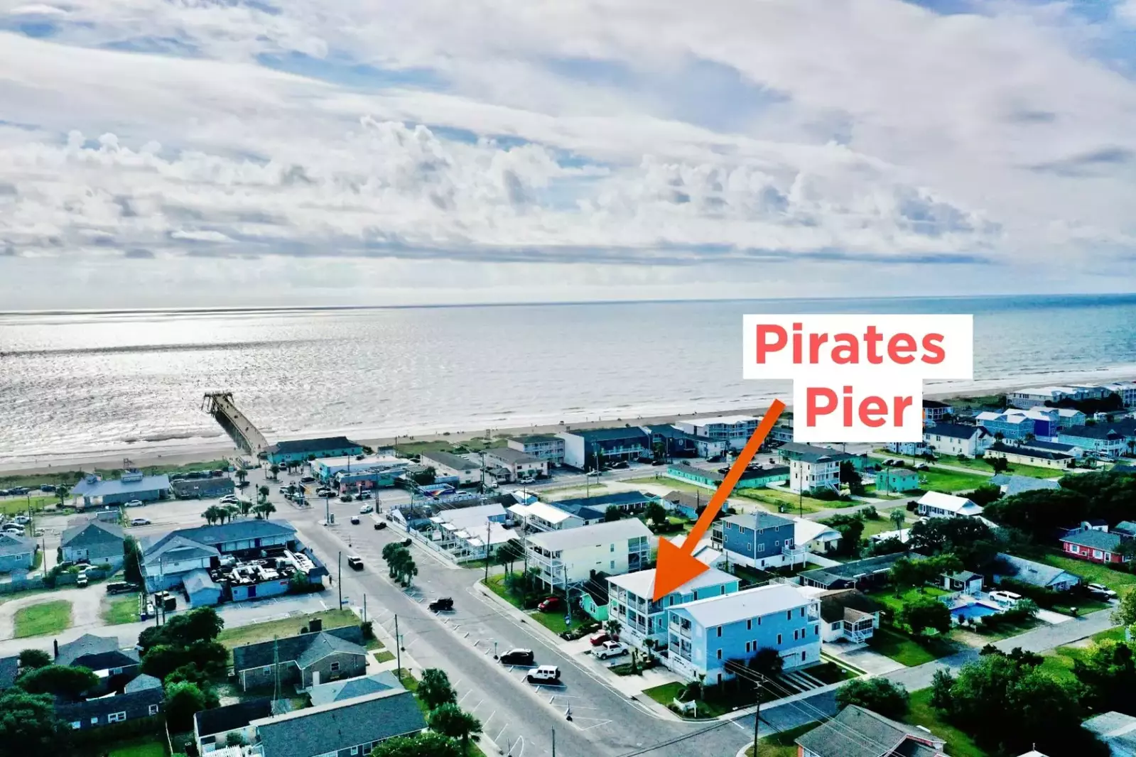 Pirates Pier is located in the Heart of Kure Beach