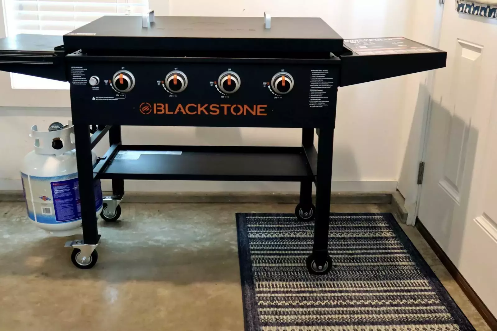 The garage is also equipped with a Blackstone grill for your use!