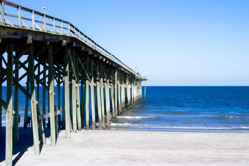 Kure Beach Pier is only 1 block away!