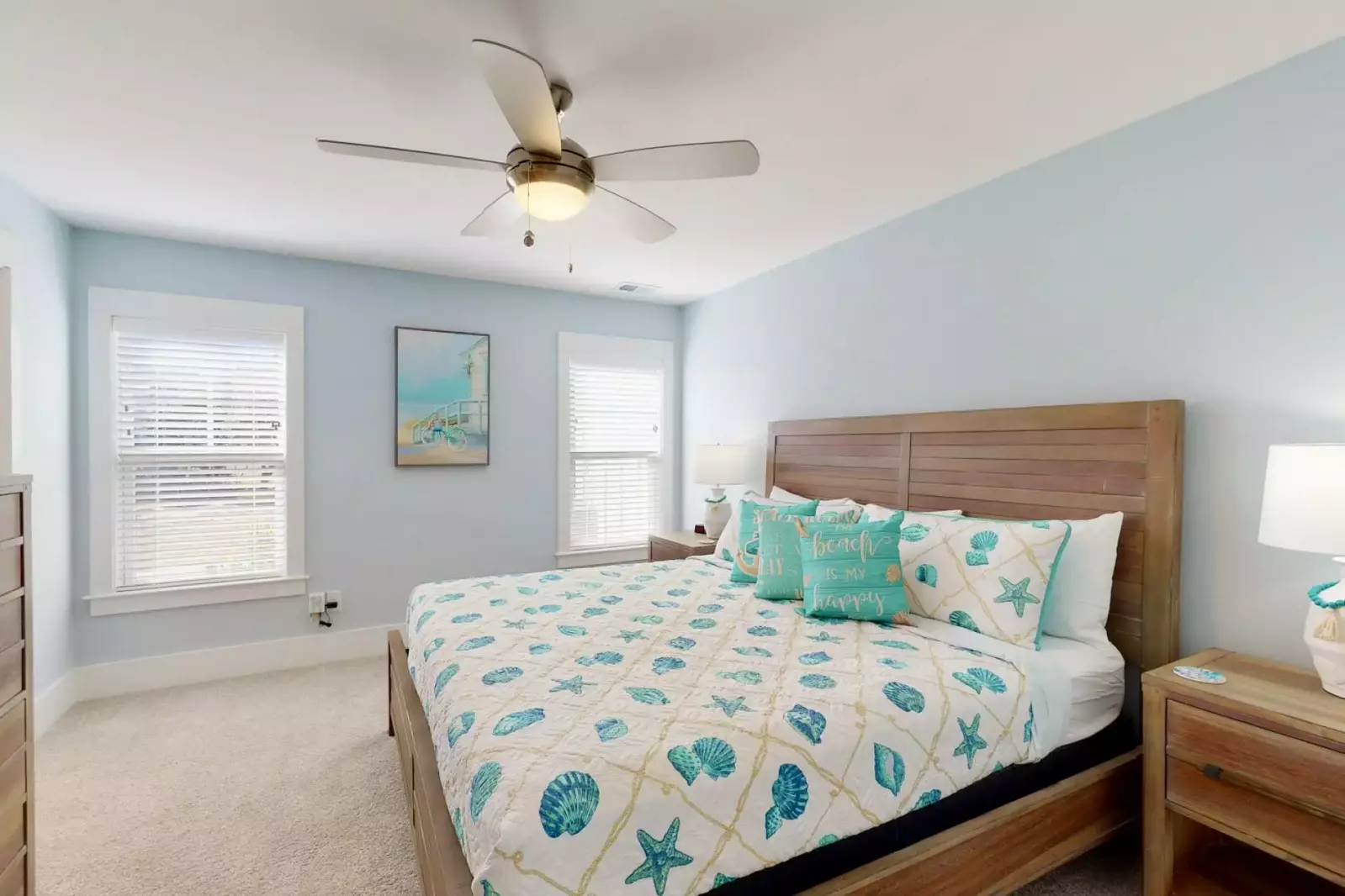 The 1st floor owner suite has a king bed