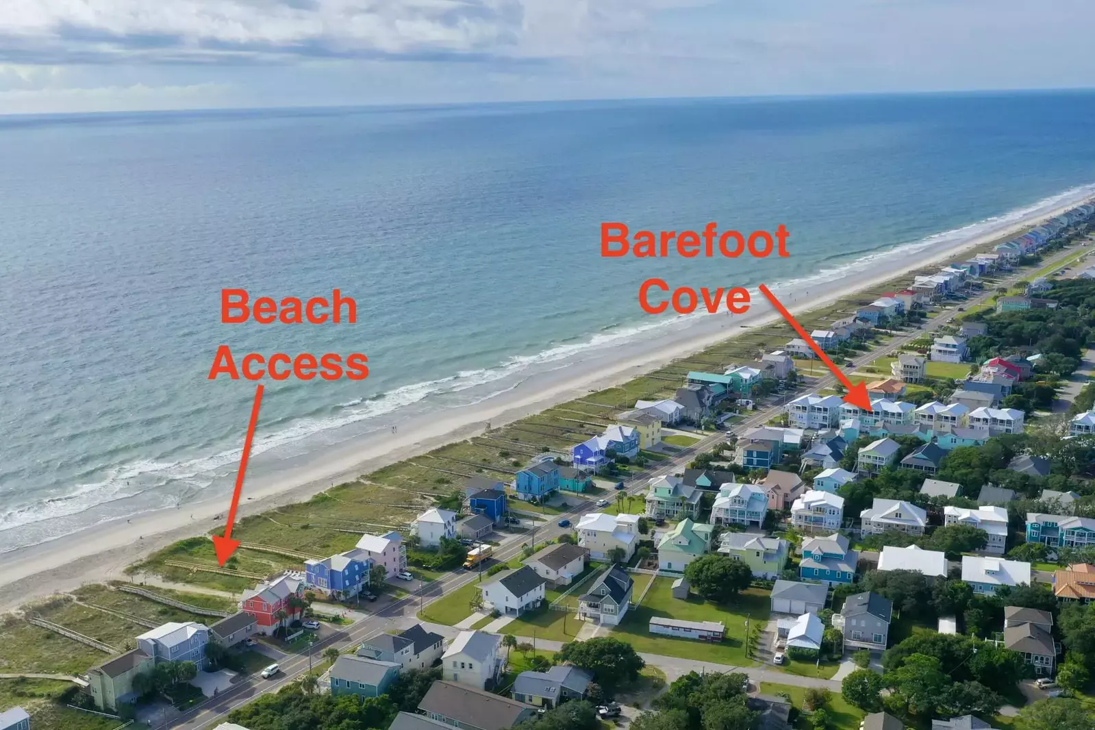 Enjoy the great sand strand at Kure Beach, your beach access is a quick walk away