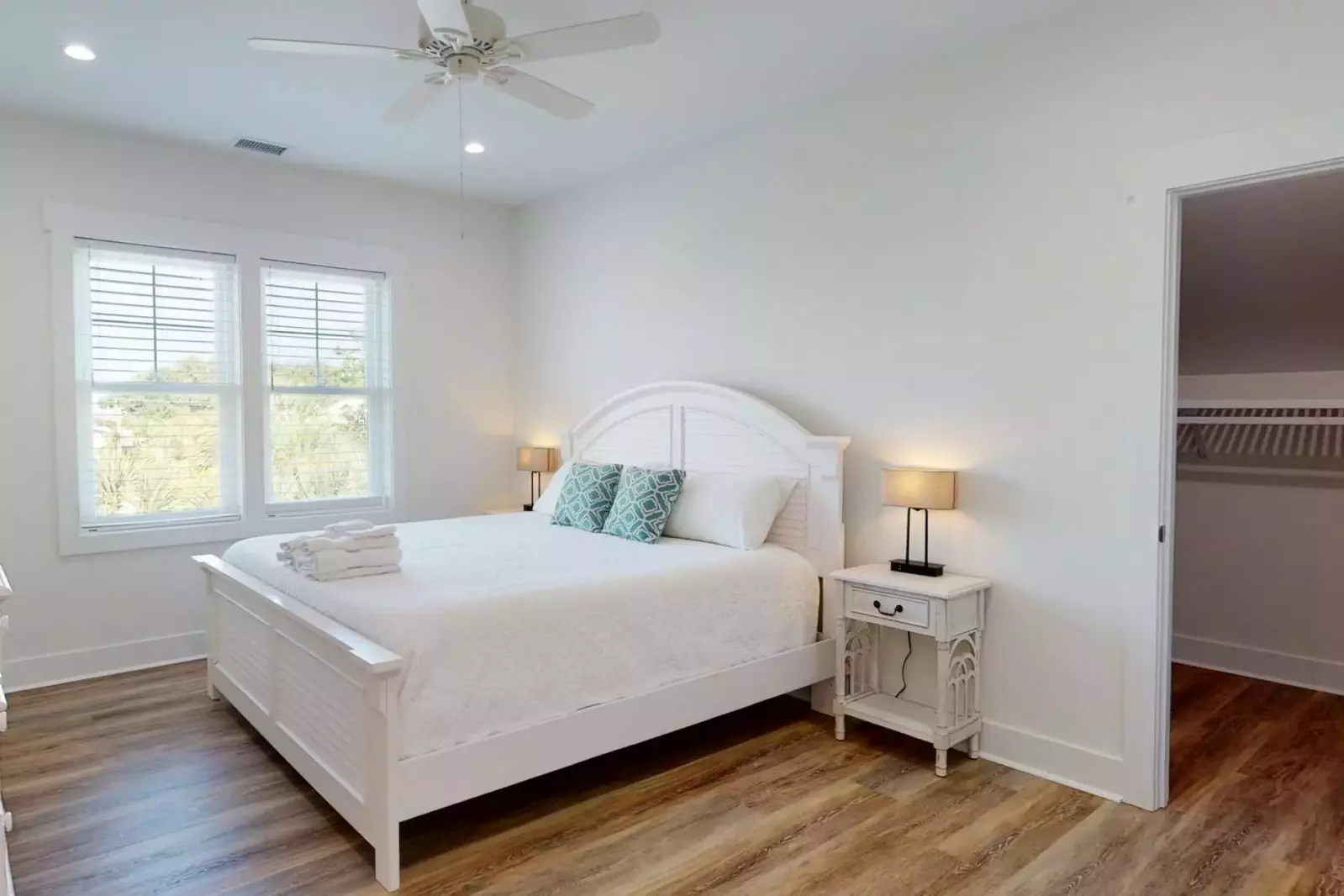 2nd floor king suite with massive walk in closet and a smart TV