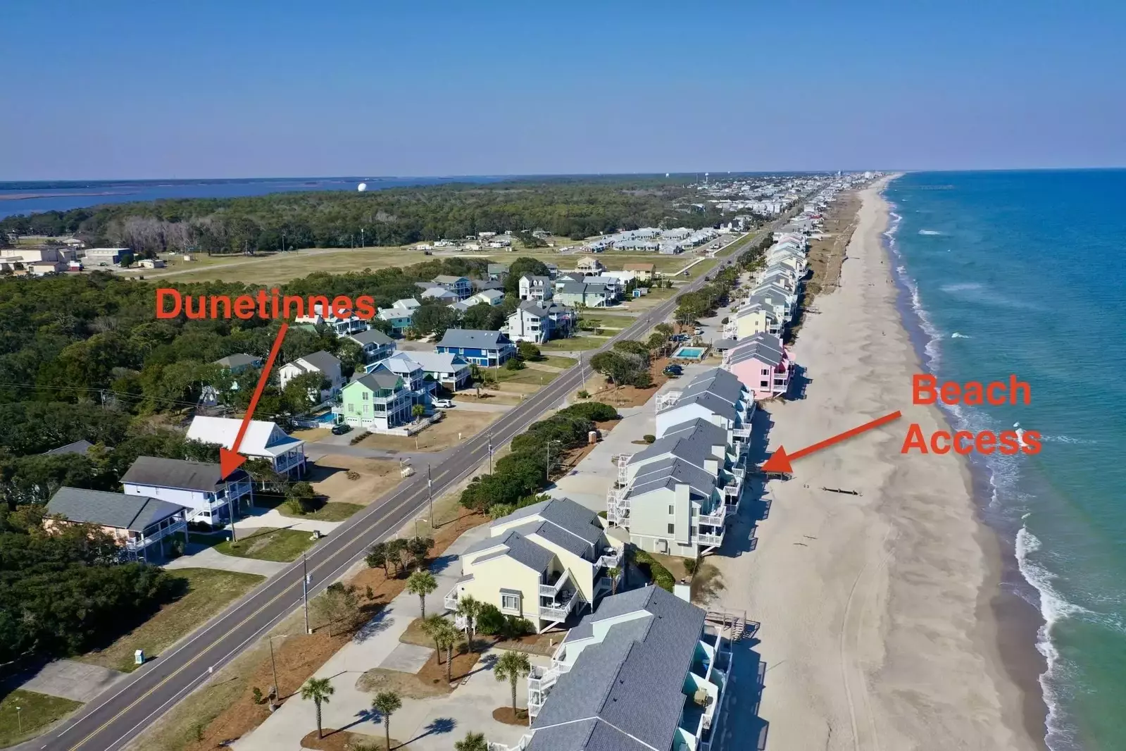 Dunnetines is located in the south beach area of Kure Beach