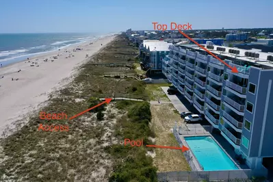 Top Deck is all about convenience - no need to carry anything very far to enjoy the pool or beach