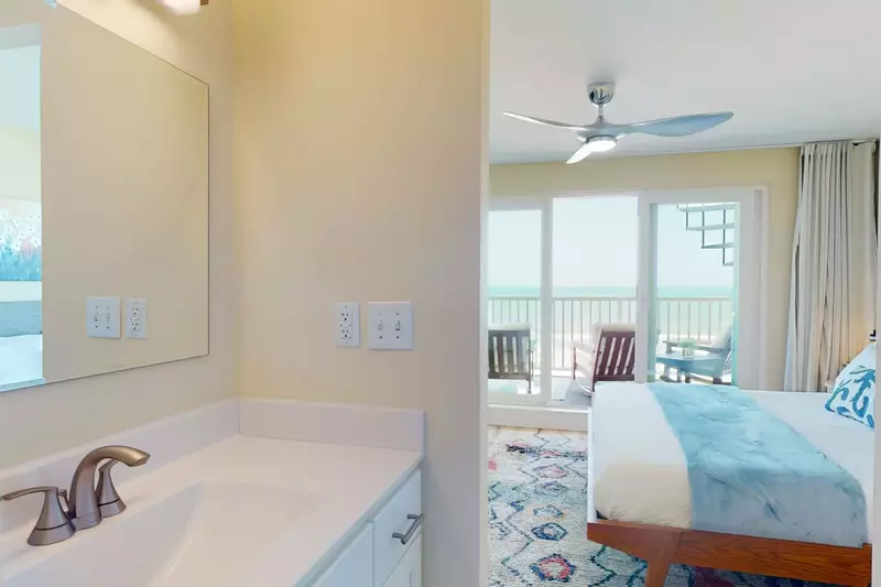 The owner's suite has a private bathroom