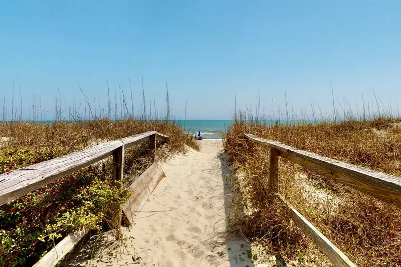 You will be steps from a beach walkway