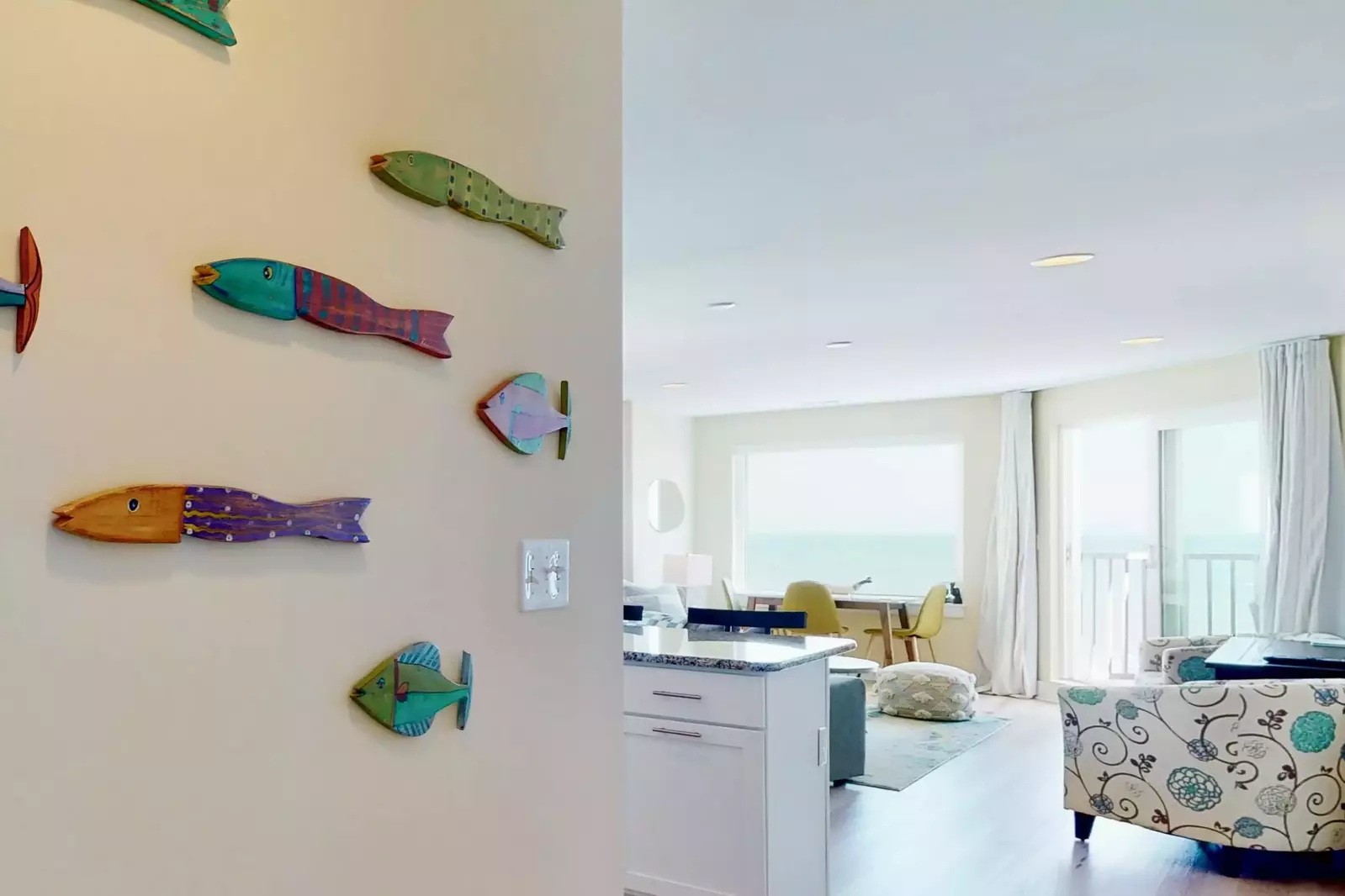 This condo is bright and modern