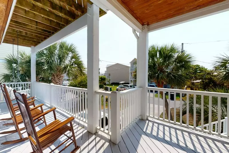 Enjoy relaxing on the large deck while watching the sunset