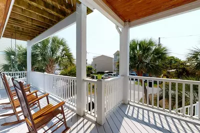 Enjoy relaxing on the large deck while watching the sunset