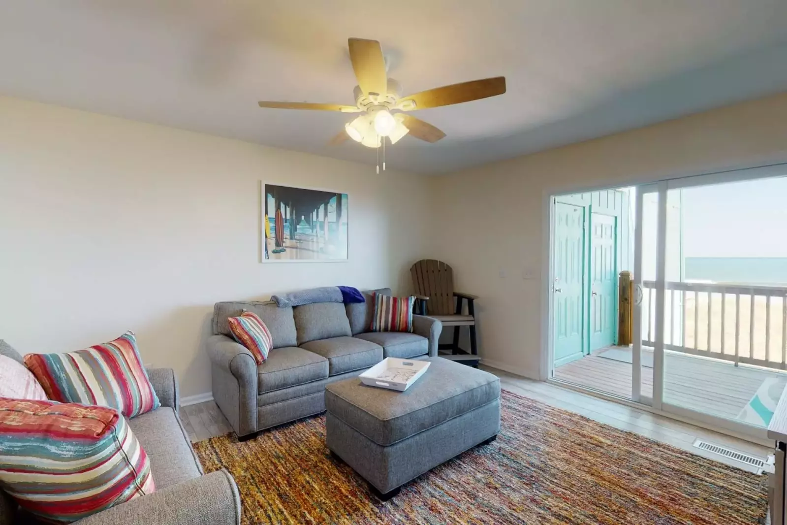 Living room with a view of the ocean