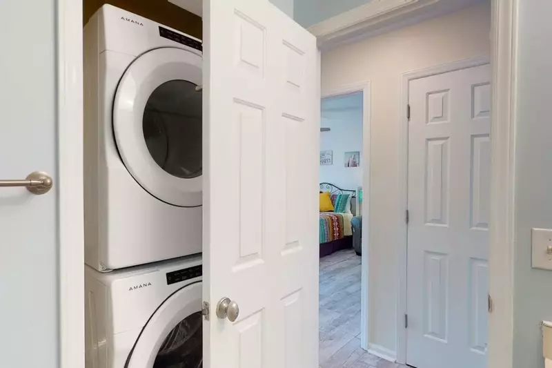 In unit laundry makes packing light a breeze