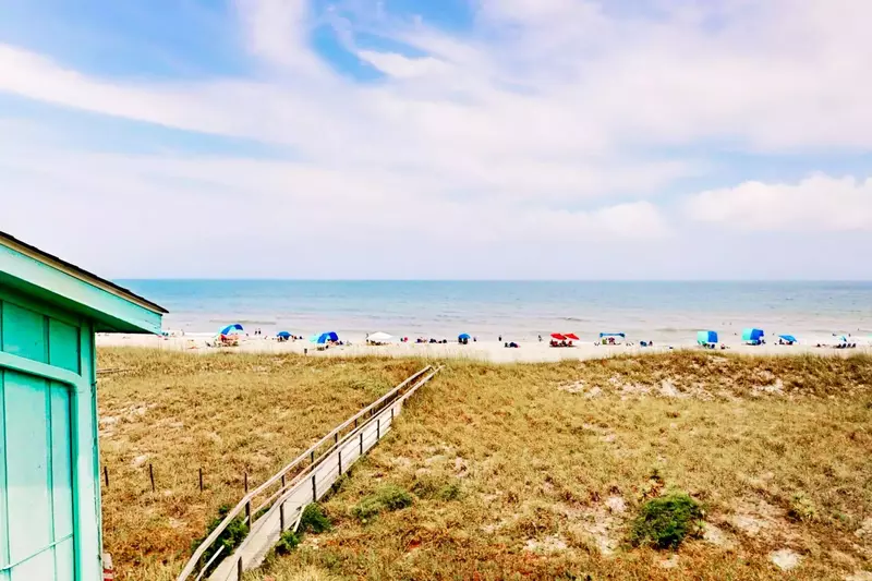 Amazing views from the top floor and a private beach walkway