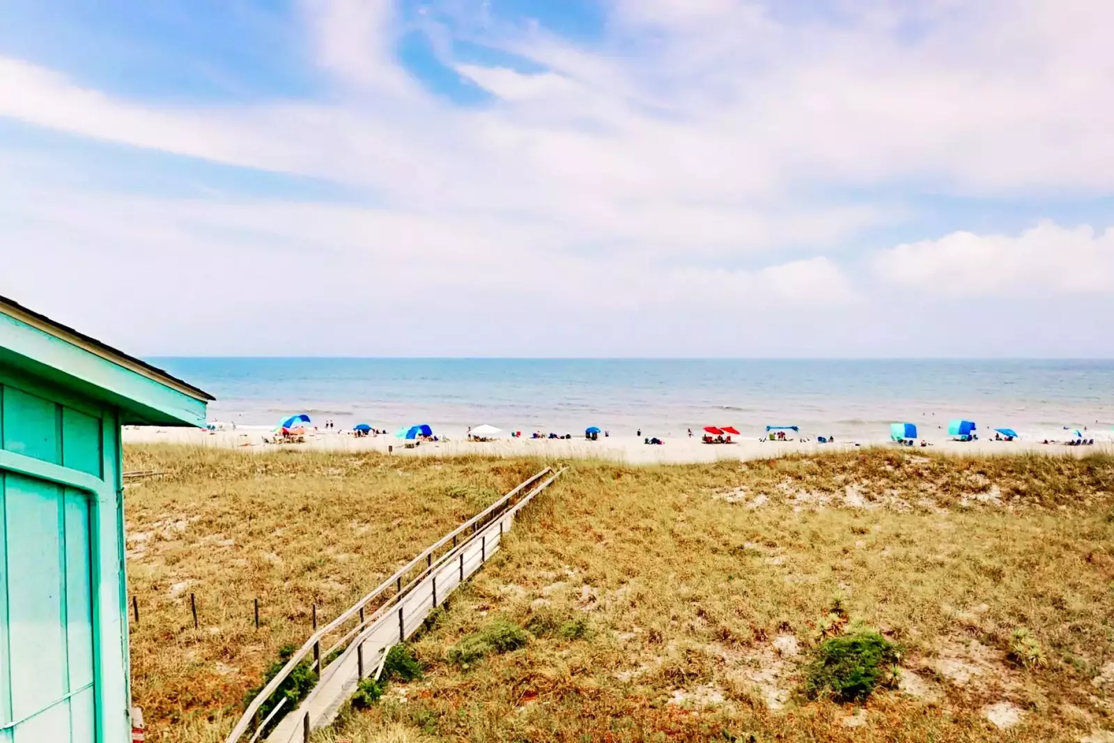 Amazing views from the top floor and a private beach walkway