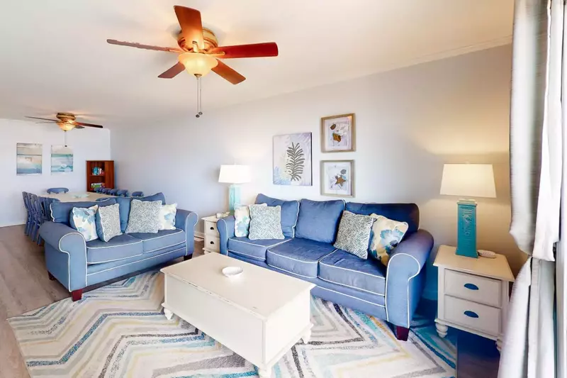 Relax on the comfortable couches