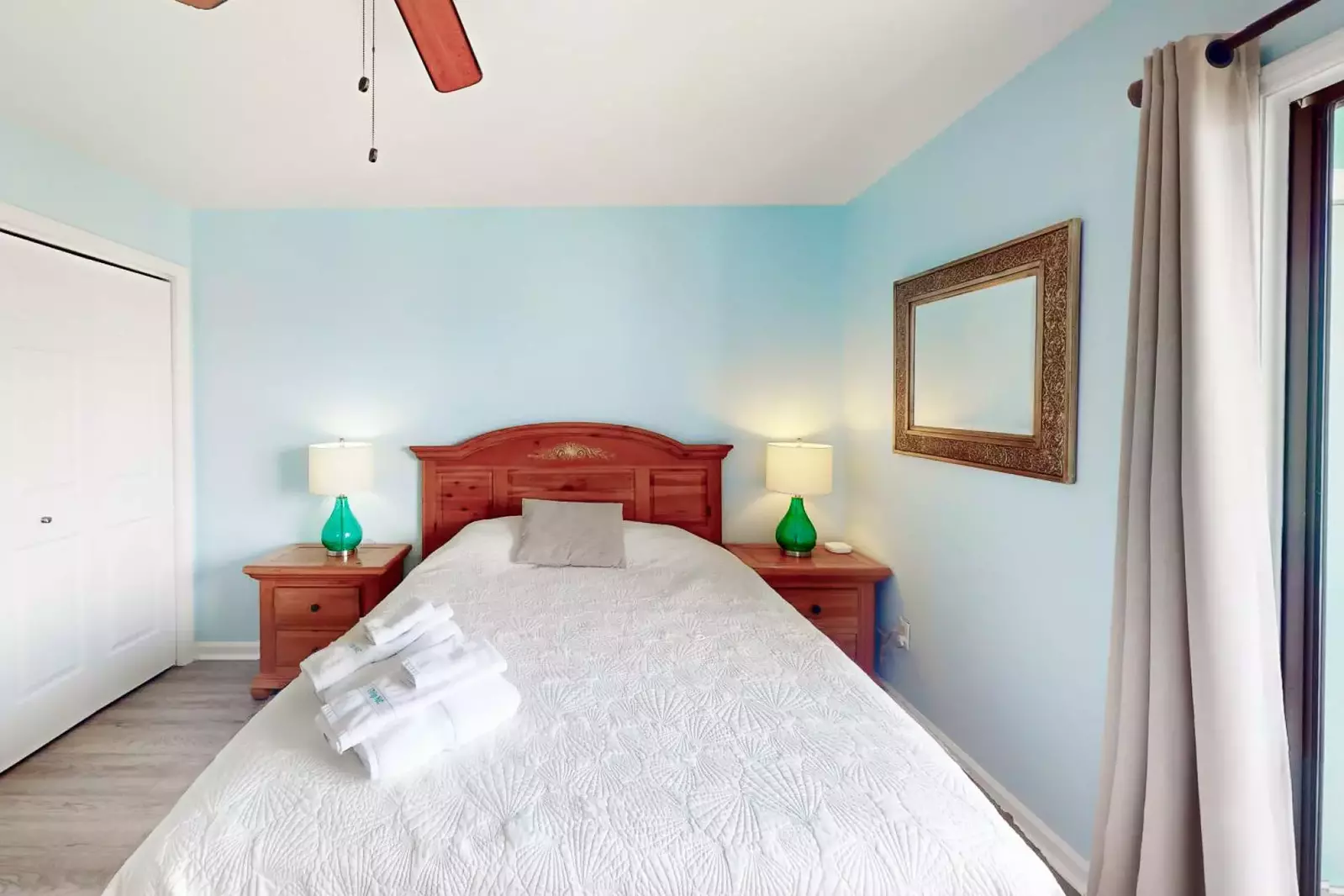 There is plenty of natural light in the second bedroom