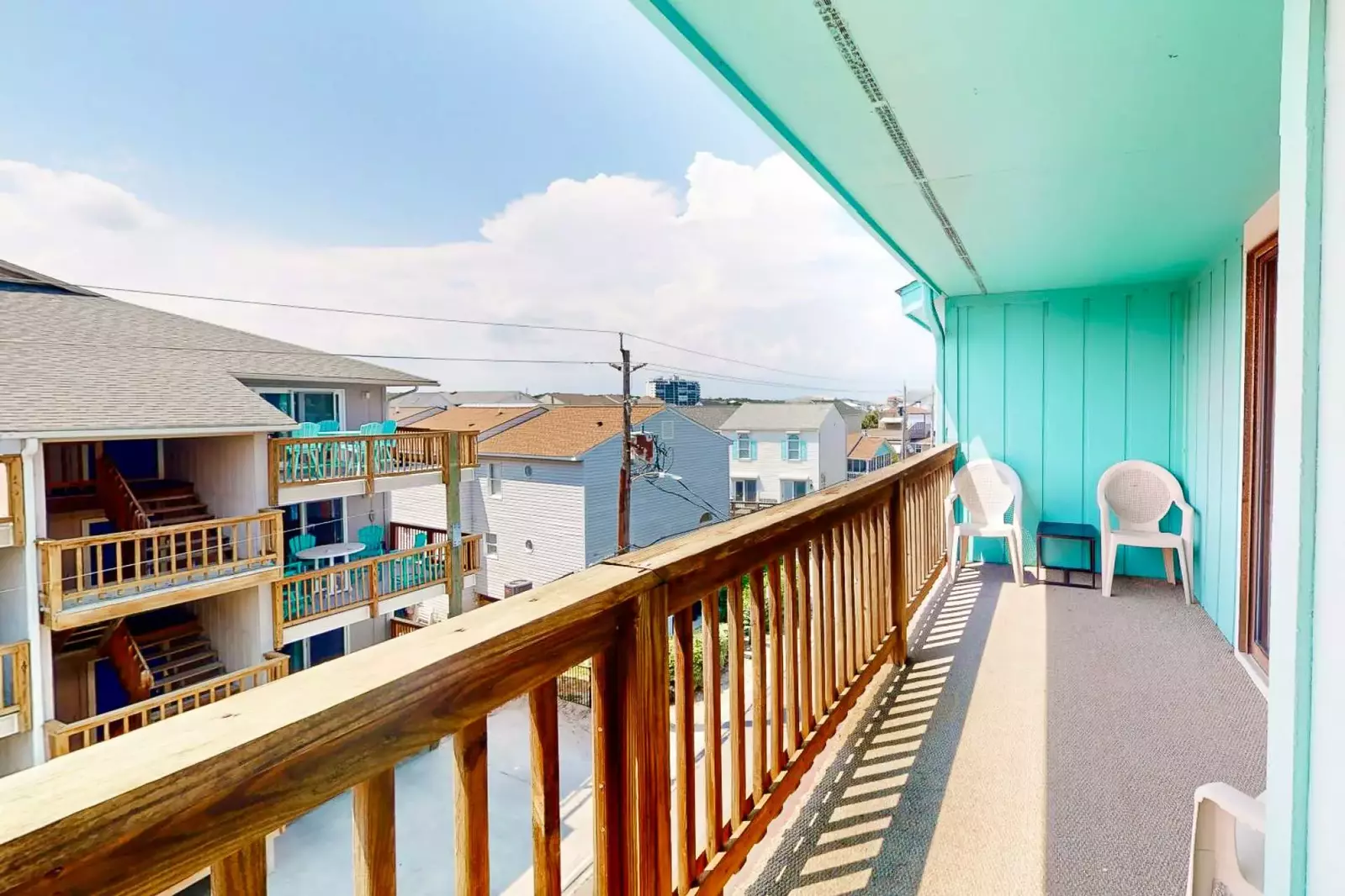 A back deck is accessible off the second bedroom and bunk room